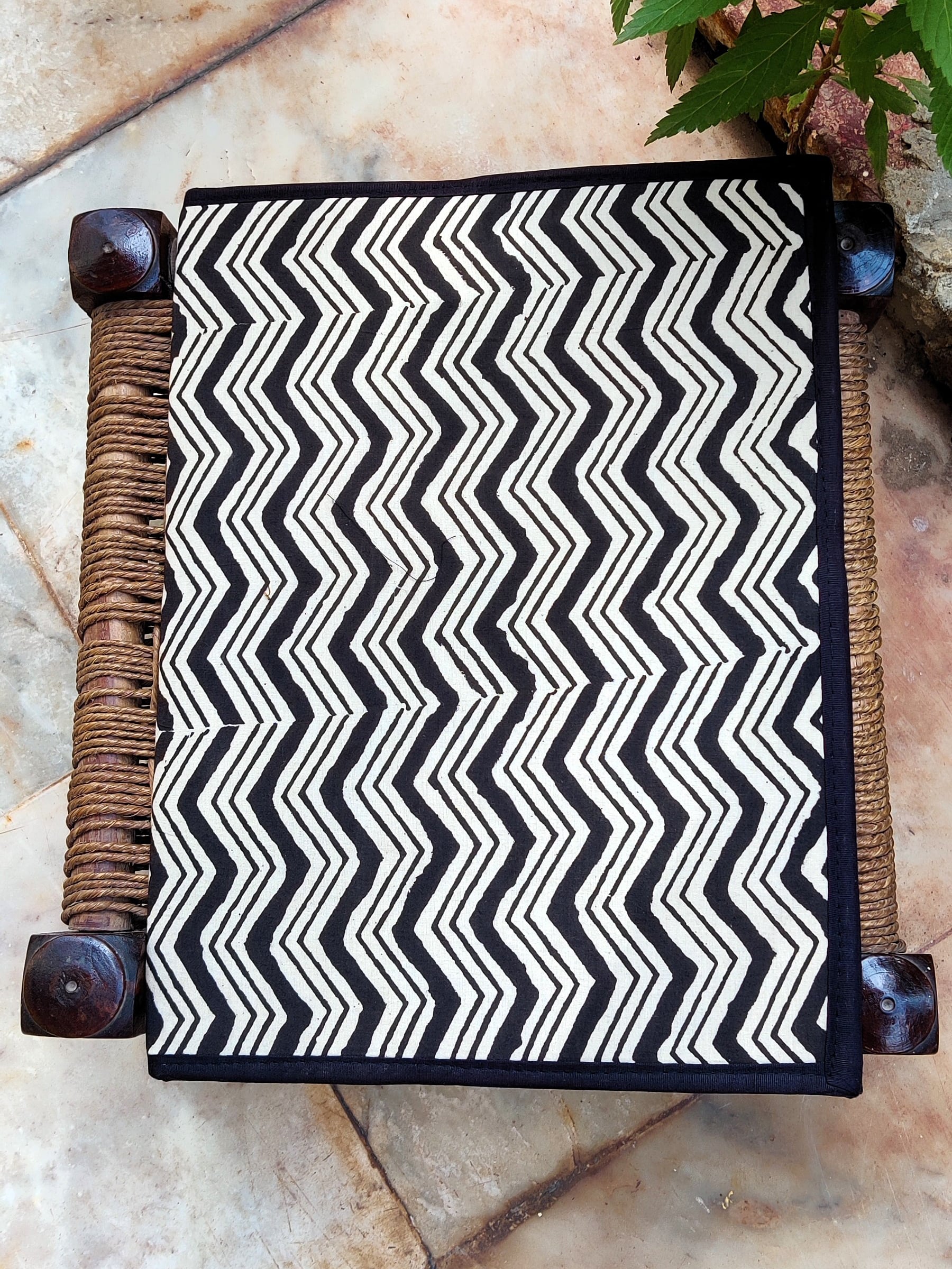 Siah Aab Ajrakh block printed file folder