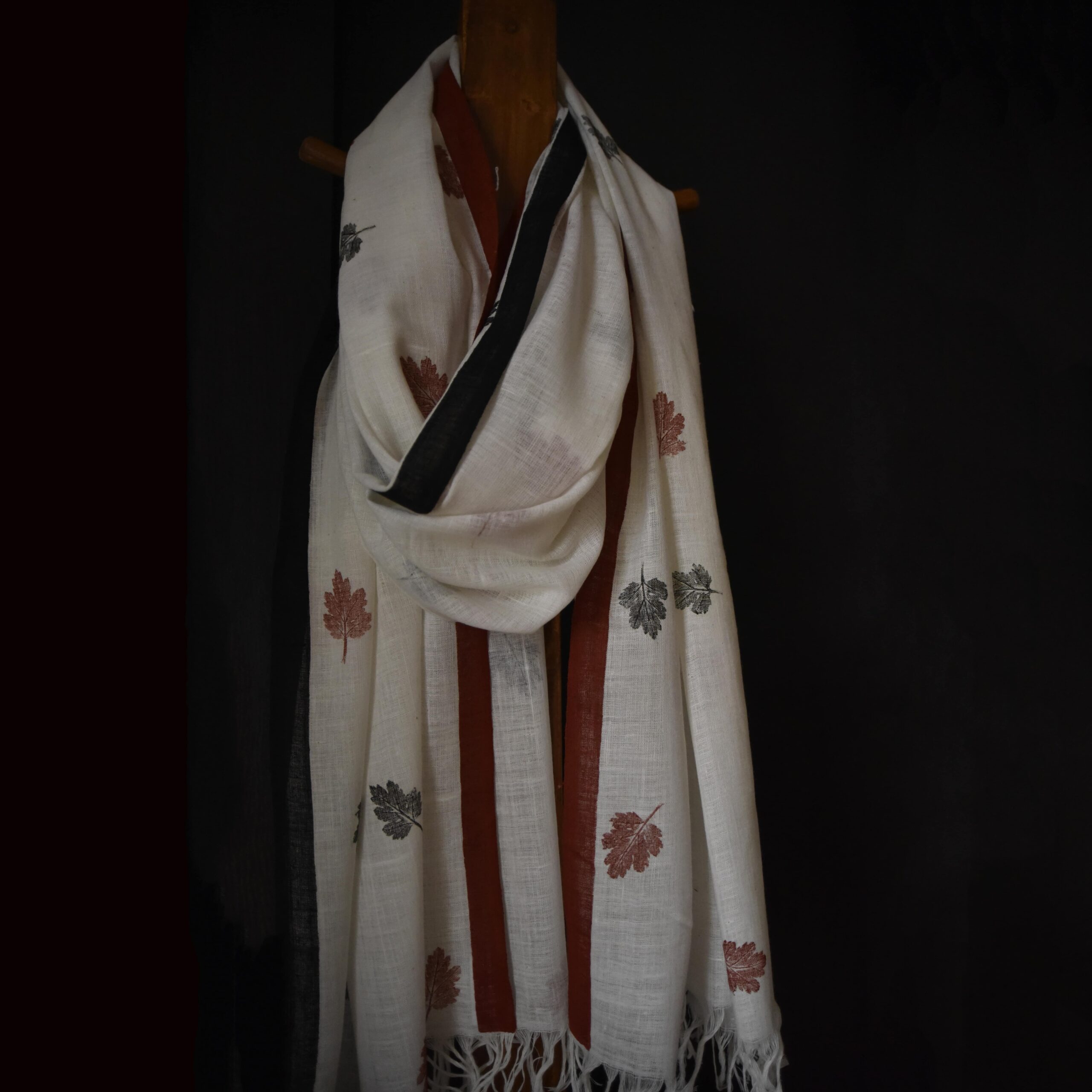 Eco Chic Khadi Woven Block Printed Stole – Sewa Saamarth